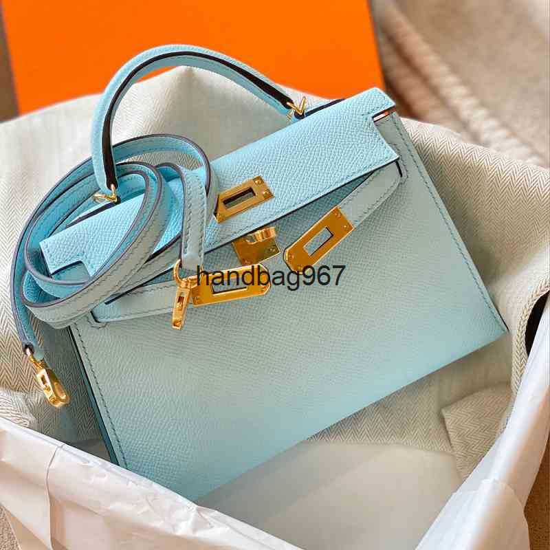 

Herme Handbag 2022 Fashion Leather Palm Print Second Generation KELYs Bag Mini Portable Single Shoulder Messenger Ins Women's IMR6