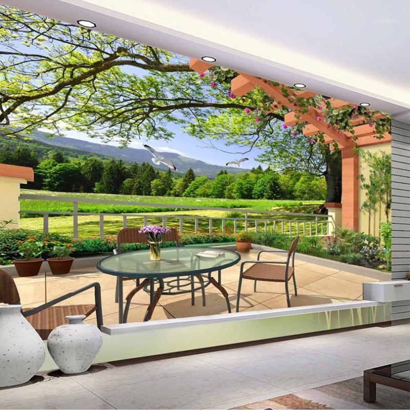 

Drop Shipping Custom Mural Wallpaper 3D Space Landscape Wall Painting Bedroom Sofa TV Backdrop Photo Wallpaper Wall Coverings1, As pic