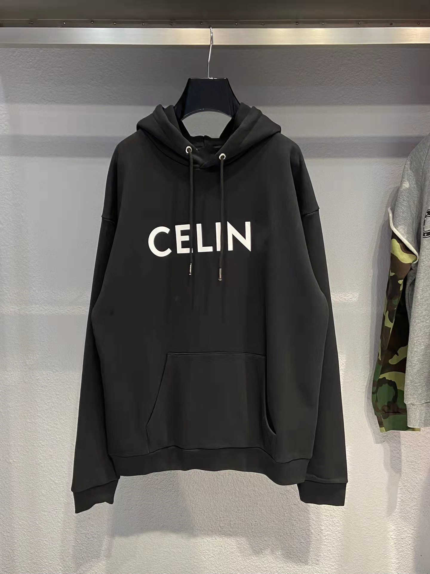 

Men's s High quality 2021 autumn winter new cel family chest letter printed Terry men's and women's Hoodie, White