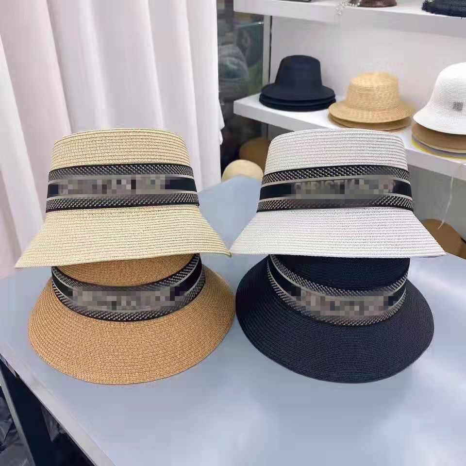 

New flat top straw Hat For Men grid print Fashion Classic Designer Women Hat Autumn Spring Fisherman Sun Caps