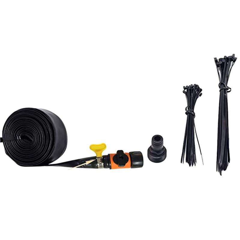 

Trampoline Water Park Sprinkler Hose Garden Lawn Sprinkler-Outdoor Water Game Toys-(8M, Black