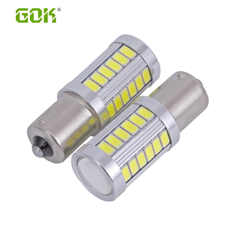 

1 x Ba15s led 1156 33SMD 5630 LED 1157 BAY15D 33led White lights 12V With Top Lens Car Reverse Rear Brake Lamp Bulbs Tail Lamps, As pic