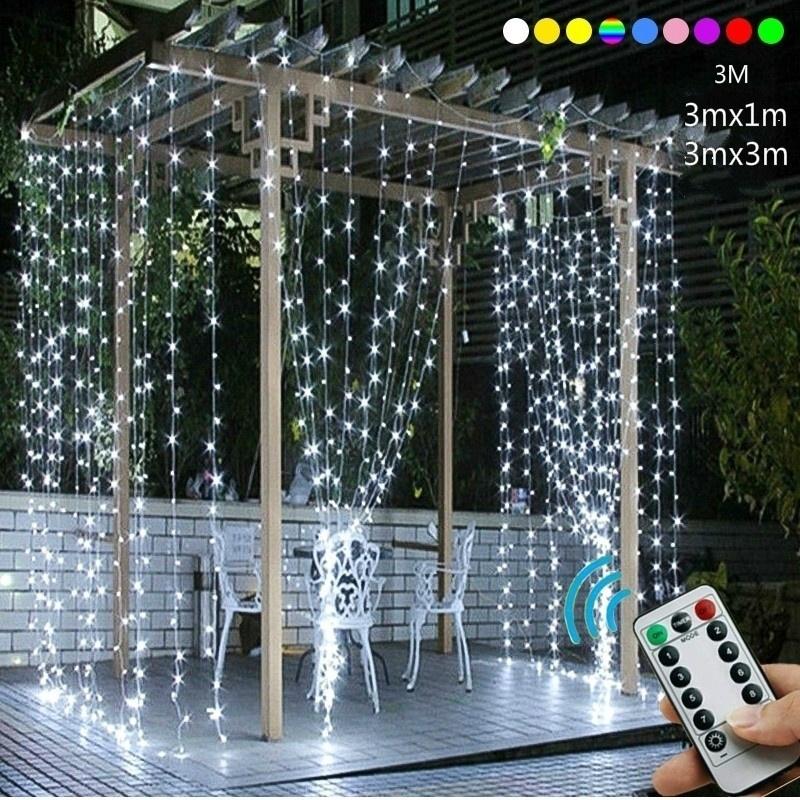 

3M Romantic Curtain Lights LED String Garlands Indoor Home Party Lights Holiday Christmas Wedding Decoration Fairy Lighting
