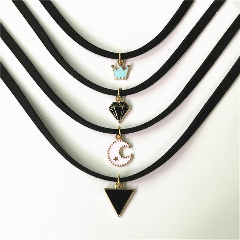 

New sale retro gothic choker necklace collar punk black velvet suede women short necklace chain jewelry Bijoux wholesale cheap1