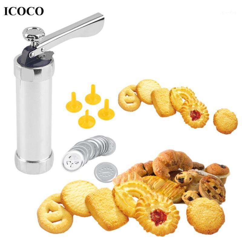 

2020 new Multi Cookie Extruder Press Machine Stainless steel Biscuit Maker Cake Making Decorating Gun Kitchen Tools Bakeware1