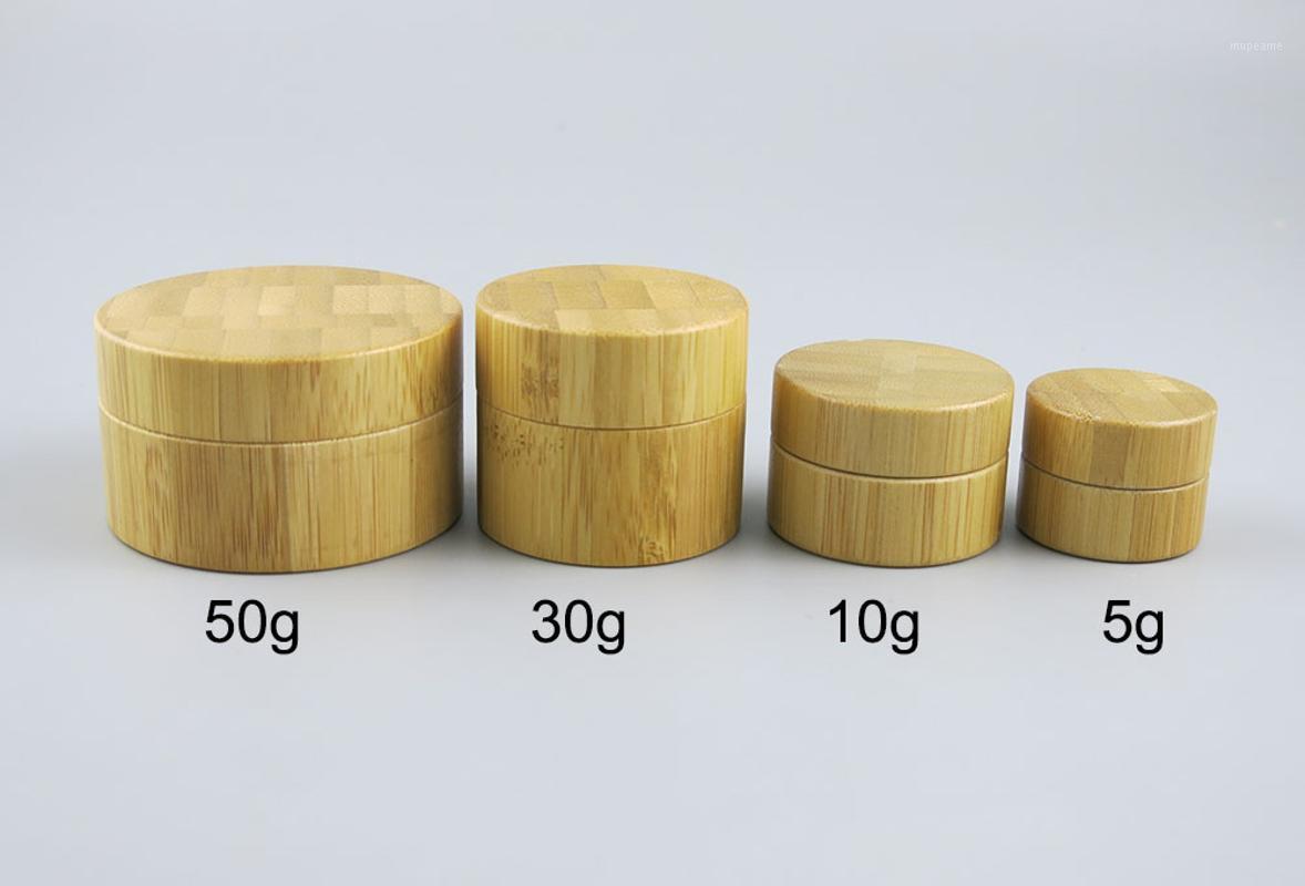 

200 x 5g 10g 30g 50g Bamboo Container Cream Portable Jar For Cosmetic Packaging 1oz Empty Refillable High-End Eye Cream Pot1