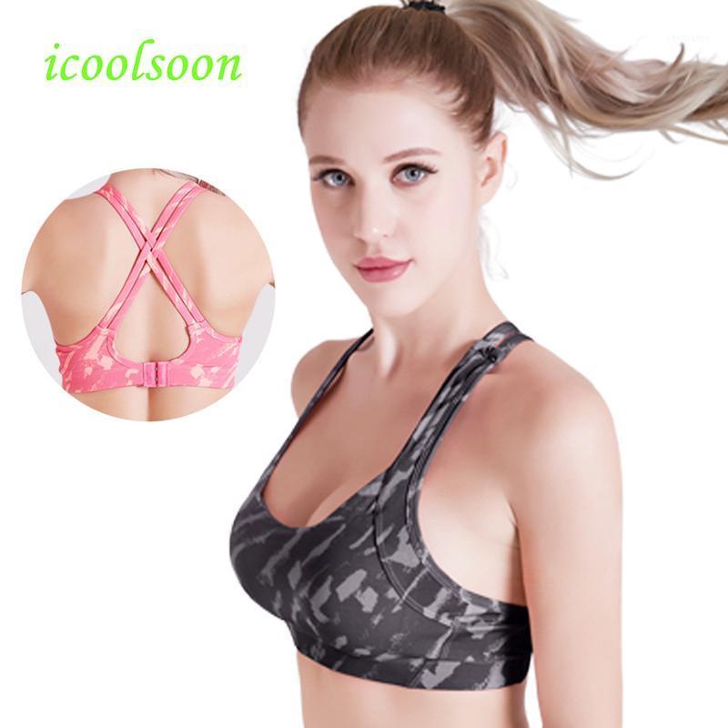

Sports Bra Three Dimensional Camouflage Printing Underwear No Steel Ring Fitness Yoga Training Back Cross Waistcoat For Women1, Red