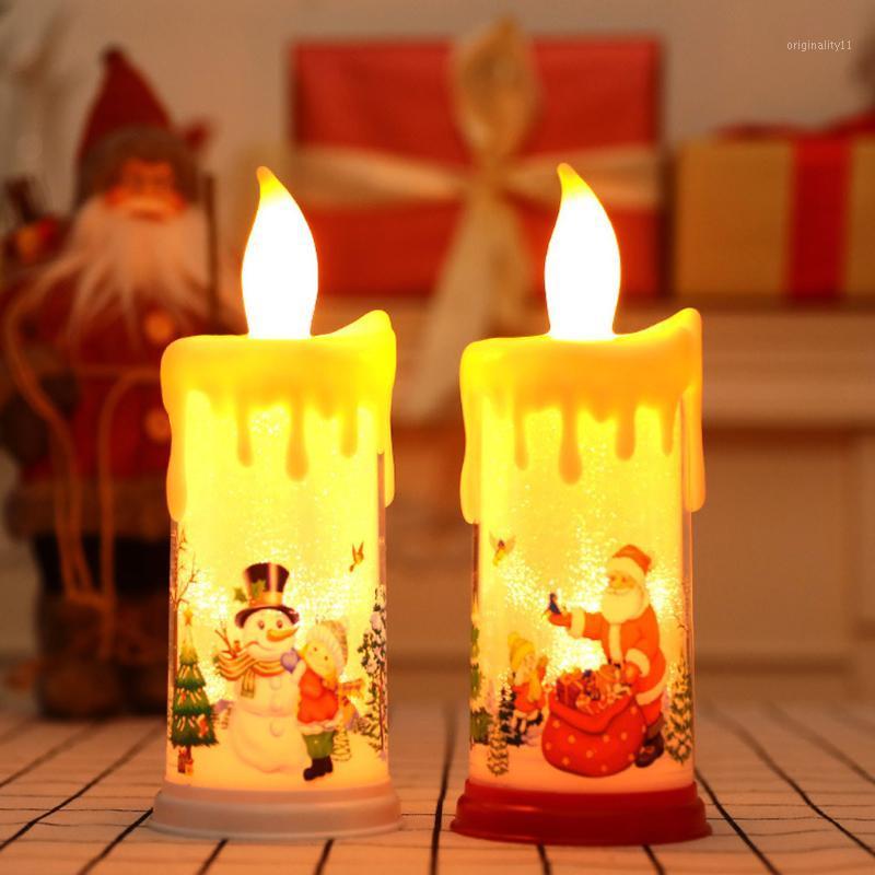 

Christmas Decorations For Home Navidad Xmas 2021 New Year Teardrop Candle Electronic Simulation Candle Lamp Decoration Props1