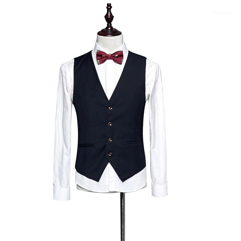 

Vogue Nice Dress Vests For Men Slim Fit Mens Suit Vest Male Waistcoat Gilet Homme Casual Sleeveless Formal Business Jacket1, Black