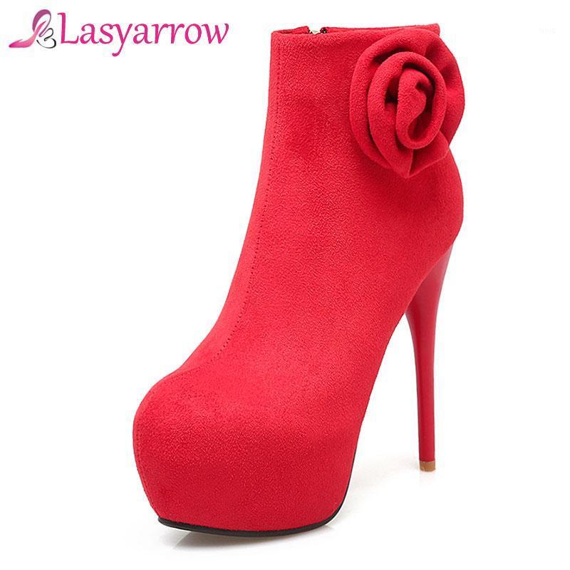 

Lasyarrow Black Women Red Wedding Shoes Zipper Botas Mujer High Heel Boots Shoes Woman Ankle Boots Size 31-46 Stiletto Pump Shoe1, Brown