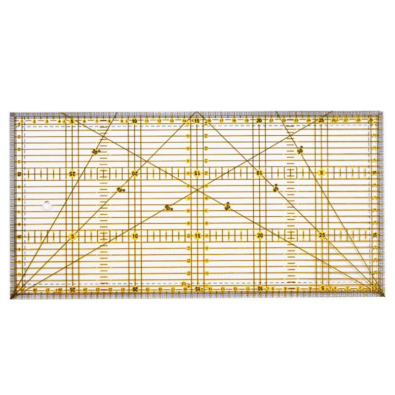 

DIY Patchwork Aligned cutting Ruler Patchwork Measuring Grid Cutting Craft Scale Ruler Clothing Sewing Tools