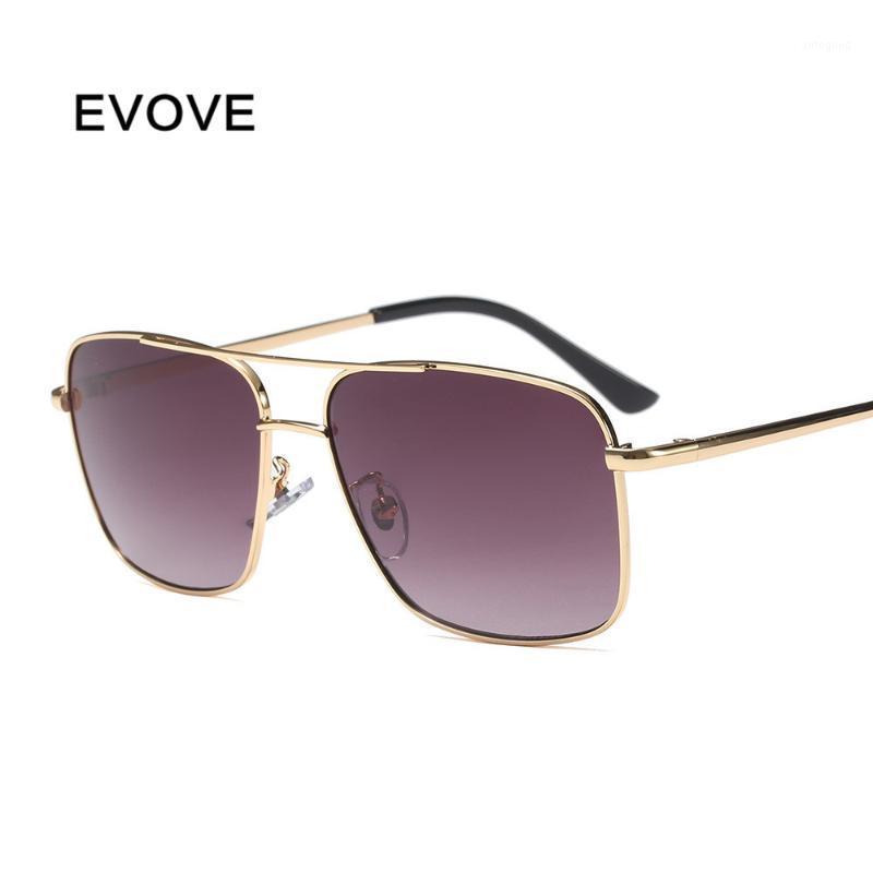 

Sunglasses Evove Flat Top Male Ladies Glasses 2021 Double Color Lens Red Anti Reflection Steampunk Vintage Retro Square1