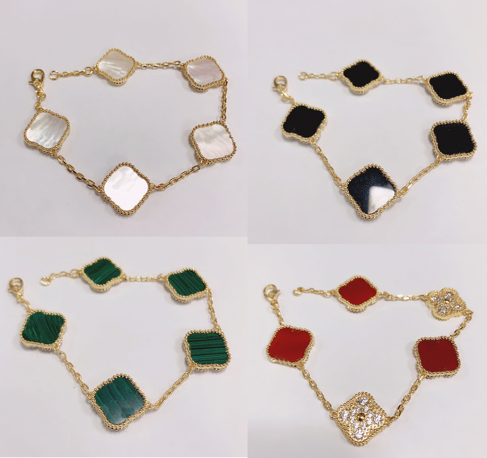 

Fashion Designer Clover Bracelets Charm Bracelet Love Bangle Party Wedding Link Chain Couple Gift Women Luxury Jewelry A4