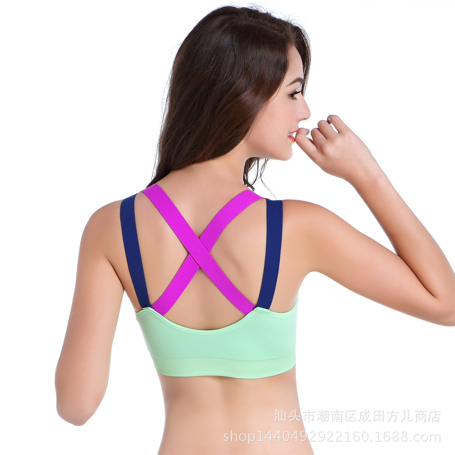 

Profession Training Fitness Underwear Wicking Breathable Sports Yoga Vest Beauty Back Cross Broadband Comfortable Bra /30, Pink