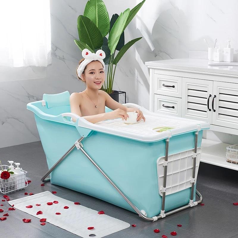 

Bathing Tubs & Seats Adult Folding Bathtub Collapsible Bath Tub Plastic Jacuzzi Barrel Swimming For 190cm With Detachable Stool