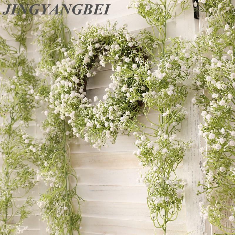 

1.8m Gypsophila Vine / Wreath Baby Breathing Artificial Flower Fake Silicone Plants Party Wedding Wall Flower Home Decor1, 1.8m vine