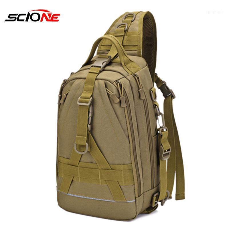 

600D Nylon Multifunctional Bags Tackle Handbag Fish Gear Reel Lure Fishing Bag Shoulder Storage Pack Mochila Sac De Peche XA55G1, Black