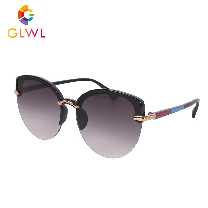 

Sun Glasses For Women Fashion 2021 Cat Eye Sunglasses Vintage Eyeglasses Girls Semi Rimless Shadows Brand Metal Frames Eyewear