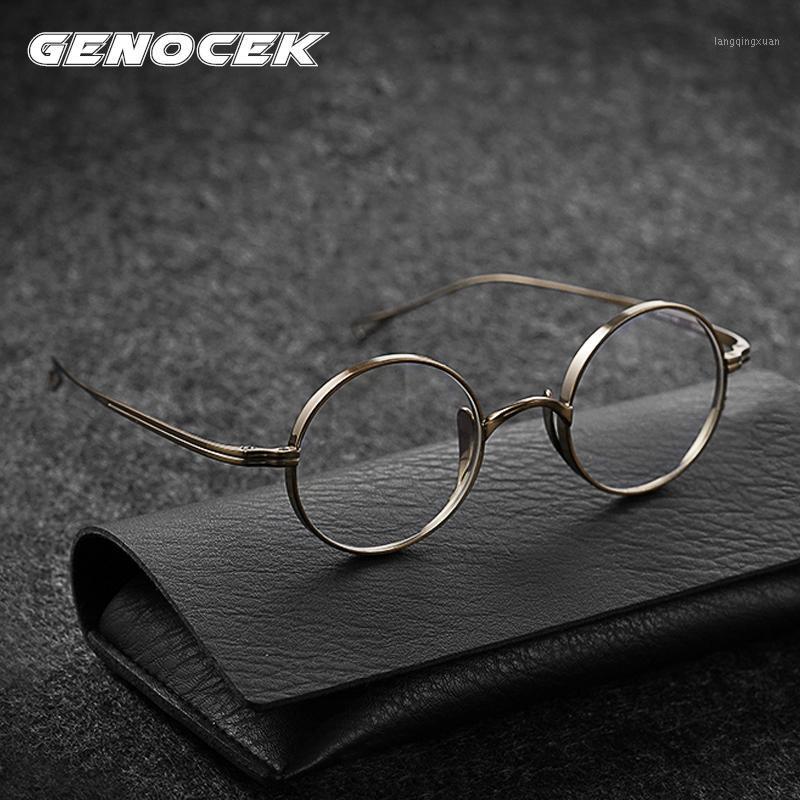 

Fashion Sunglasses Frames Vintage Men Titanium Eyeglasses Frame Round Women Japan Prescription Myopia Optical Glasses Retro Eyewear1