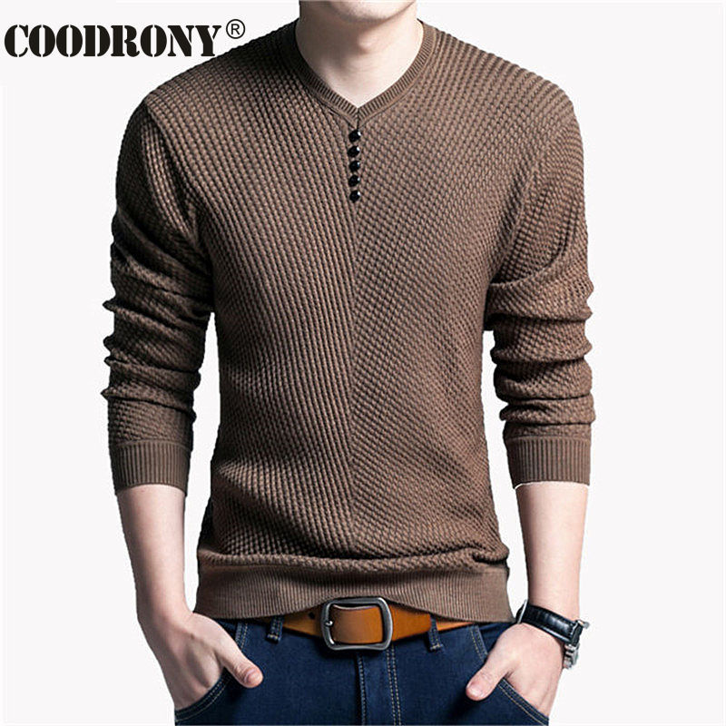 

Sweater Men Casual V-Neck Pullover Shirt Autumn Winter Slim Fit Long Sleeve Mens Sweaters Knitted Cotton Pull Homme Top 201019, Black