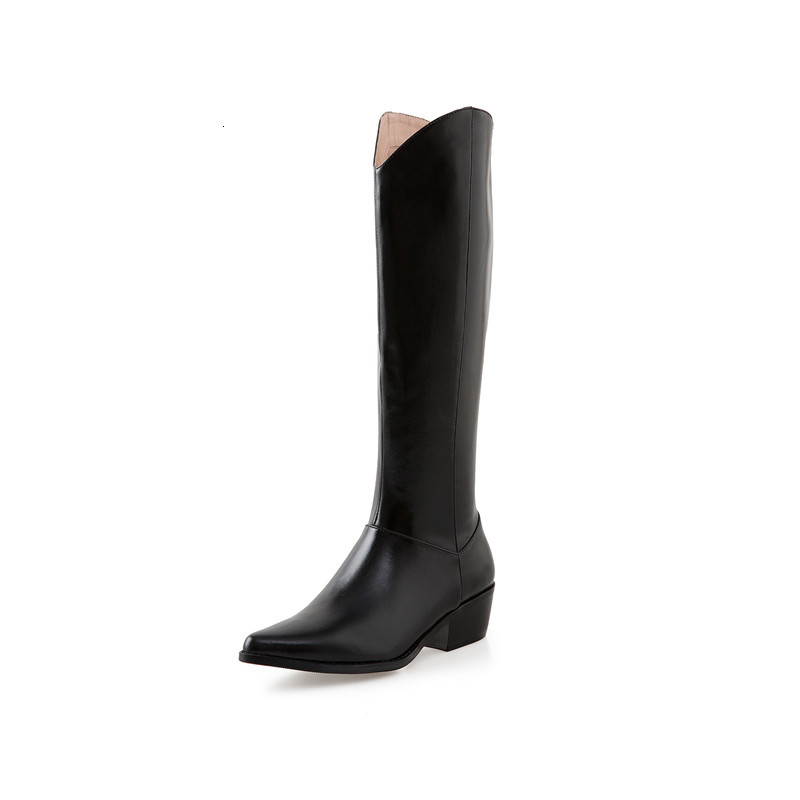 

2021 New Arrival Fashion Knee High Heels to Ladies Winter Shoes Solid Women's Boots 6F5V, Brown.
