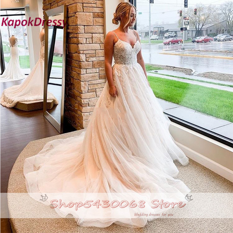 

2021 New Dressed As a Tulle Bride, Straps, with No Backs, Wedding Gowns Custom-made BK83, Ivory
