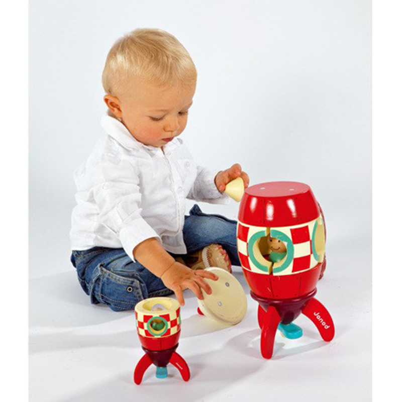 

magnetic children's Disassembly helicopter model wooden aircraft rocket puzzle hands-on toy