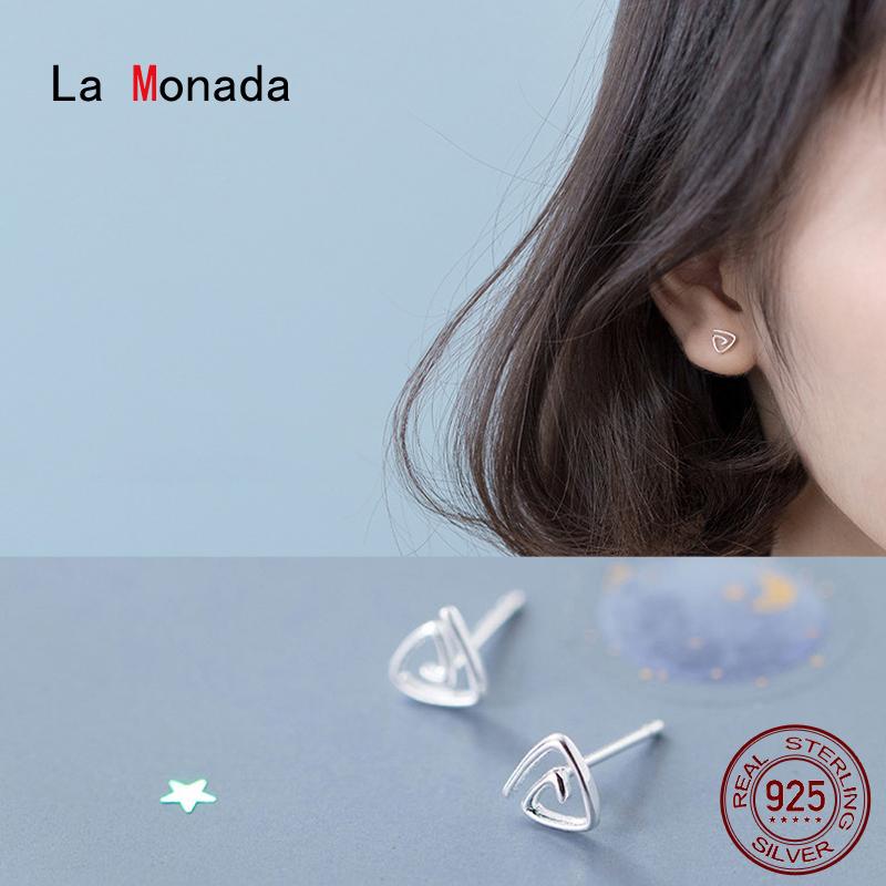 

La Monada Triangle Stud Earrings For Women Silver 925 Minimalist Fine Women Earrings Jewelry Stud 925 Sterling Silver