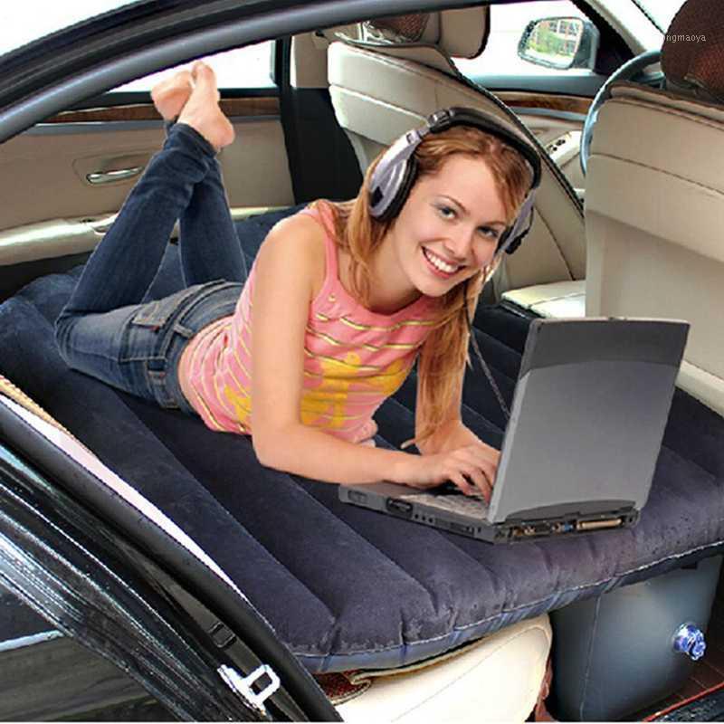 

Car Travel Inflatable Mattress Car Inflatable Bed SUV Back Seat Extended Mattress with Repair Pad Glue Kits Air Pump For Travel1