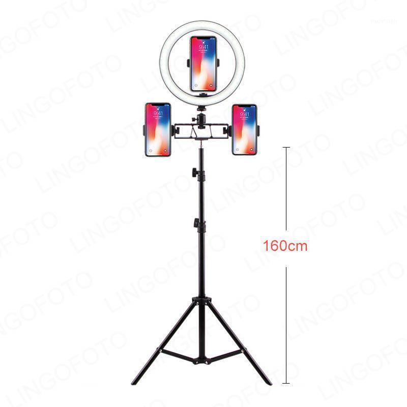 

Video Light Dimmable LED Selfie Ring Light USB Ring lamp Photography with 3 Phone Holder And tripod stand UC97651