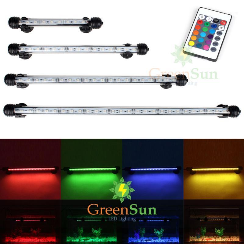 

Plug RGB Remote Aquarium Light Fish Tank Waterproof SMD LED Bar Aquatic Lamp Submersible 18-48CM1 Aquariums Lighting