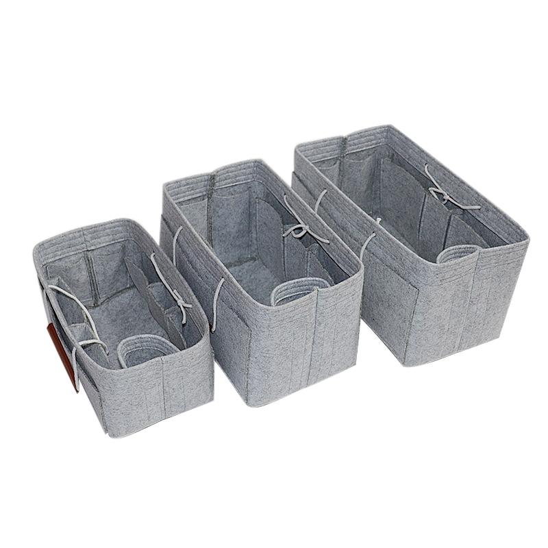 

ASDS-Make Up Organizer Felt Insert Bag for Handbag Travel Inner Purse Girl Portable Cosmetic Bags Storage Bag Diaper Caddy, 28x13.5x13.5cm