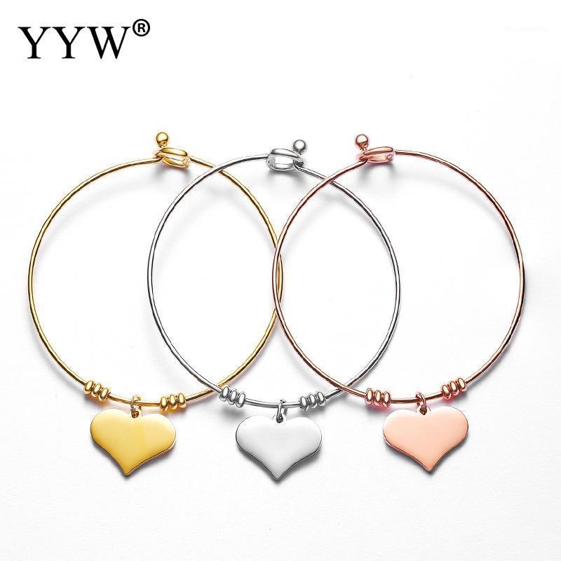 

Trendy Lover Cuff Bracelets Bangles with Heart Pendant Luxury Jewelry Brand for Woman Rose Gold Color Stainless Steel Bracelet1