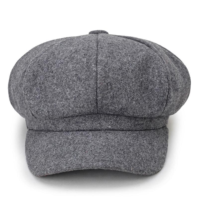 

Winter Hats for Women Solid Plain Octagonal Newsboy Caps Men Ladies Casual Wool Hat Winter Beret Women Painter Cap, Beige