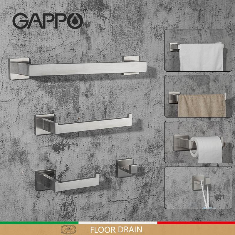 

Gappo Bathroom Hardware Set Gold Black Chrome Robe Hook Single Towel Bar Robe Hook Black Paper Holder Bathroom Accessories