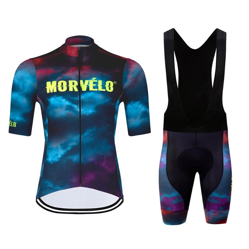 

2020 Morvelo New Cycling Jersey Summer Cycling Wear MTB Bicycle Wear Clothing Men's Road Bike Shorts Set Hombre, Cycling set 4