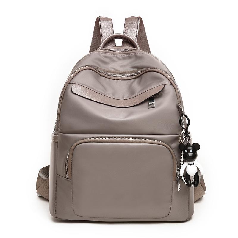 

New women's backpack fashion Oxford cloth schoolbag waterproof travel bag, Black