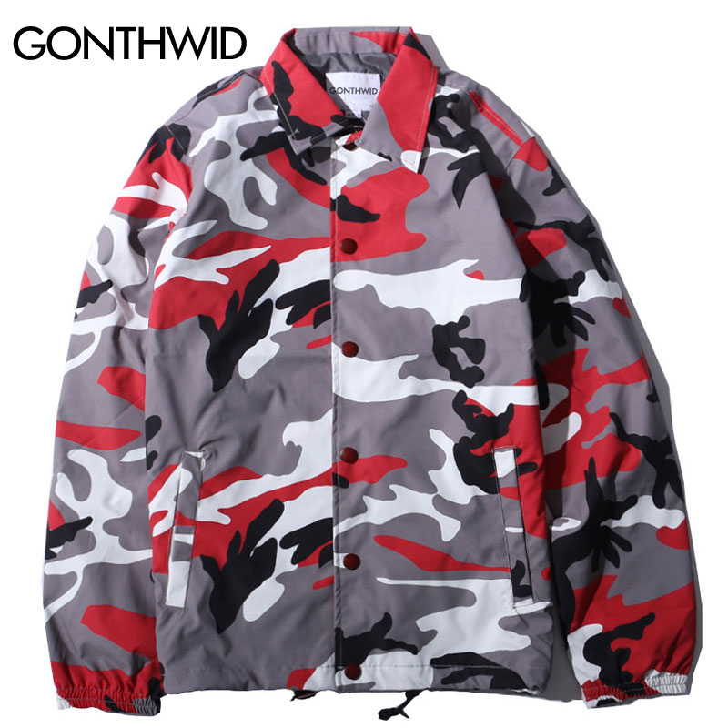 

Color Camo Windbreaker Coaches Jackets Coat 2020 Autumn Hip Hop Turn Down Collar Comouflage Coats Streetwear 8 Colors, Yellow