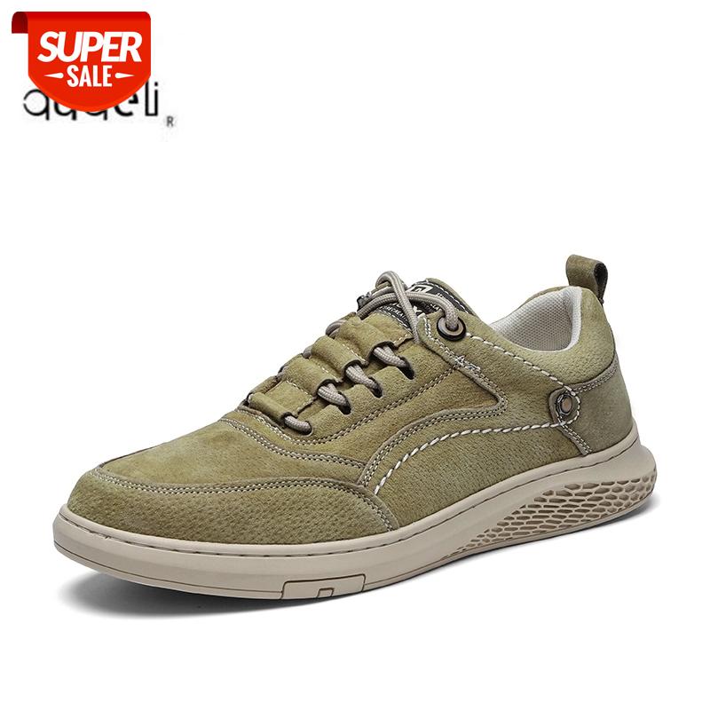 

MEN'S Leather Shoes Korean-style Trend Shoe Men's Sports Casual Retro Sneakers Lace Up Low top Footwear Trainers #eH4b, Beige