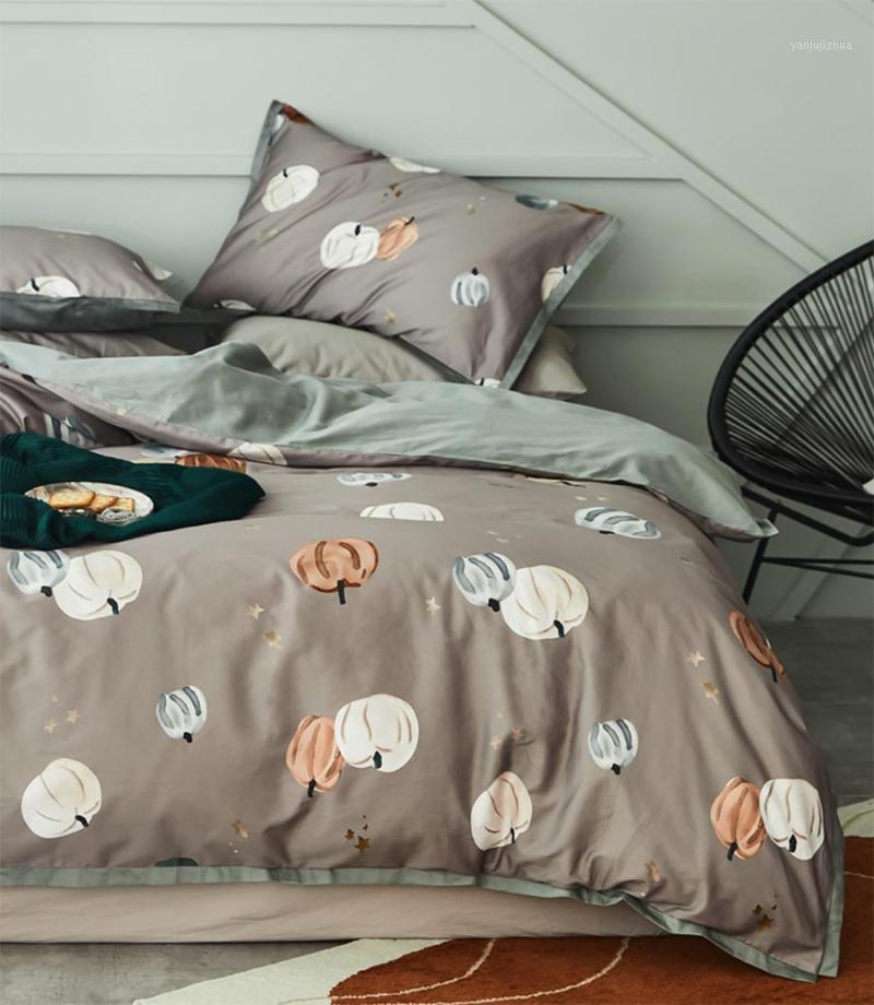 

American country bedding set, queen king 60s cotton comfortable warm double home textile bed sheet pillow case duvet cover1, Picture color