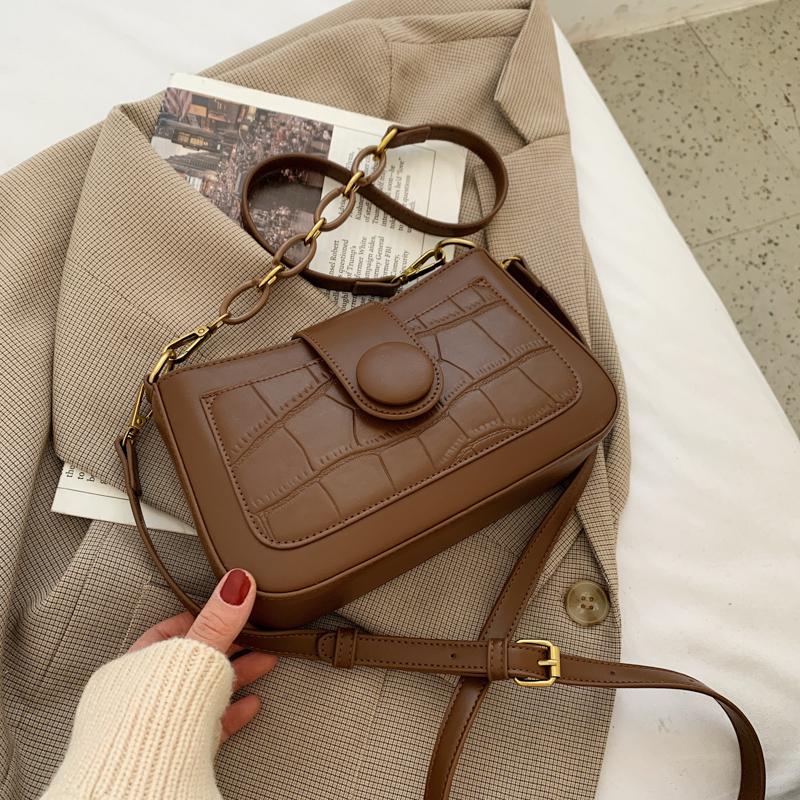 

Fashion Stone Pattern PU Leather Crossbody Bags For Women 2021 Small Shoulder Handbags Female Cross Body Bag Travel Purses, Black