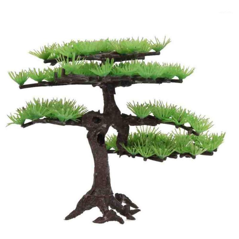 

Artificial Water Plant Pine Tree Bonsai Fish Bowl Landscape Aquarium Accessories1