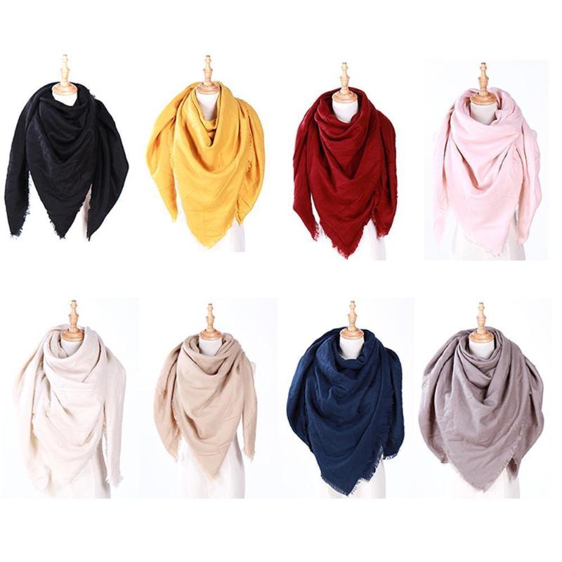 

2020 New Fashion Winter Warm Triangle Scarf For Women 8 100%new Quality Colors In And High H9Y3