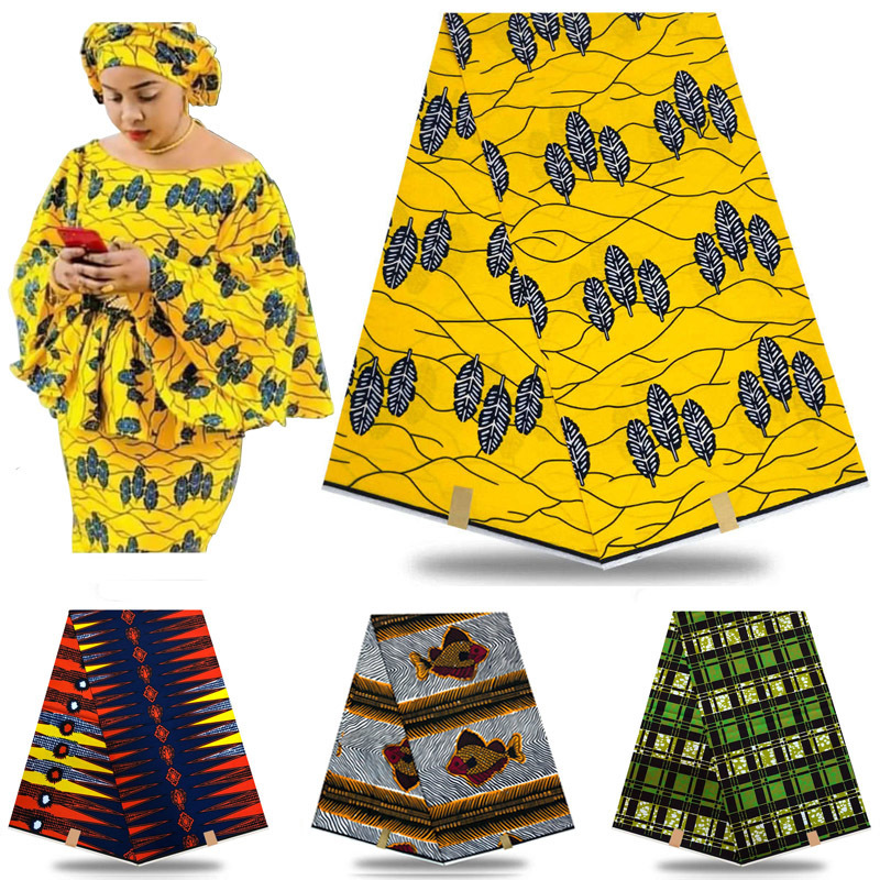 

2020 New Arrival Guaranteed Veritable Wax African Ankara Real Wax Ghana Wax 6 Yards African Printed Fabric 100% cotton KC1-858 T200529