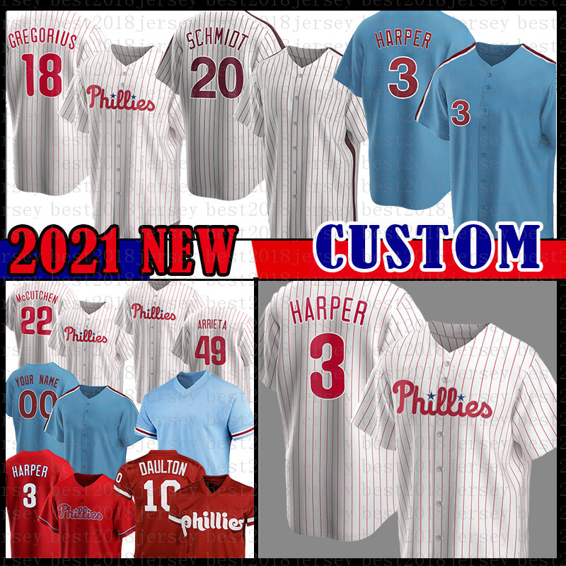 

Philadelphia 3 Baseball Jersey Bryce J.T. Realmuto Harper 17 Rhys Hoskins Lenny Mike Schmidt Dykstra Aaron Nola Didi Gregorius Rafael Marchan Johan Camargo Alec Bohm, Jersey (feichengren)