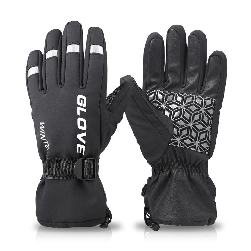

Ski Snow Gloves Warm Gloves Waterproof & Windproof Winter Snowboard Motorcycle Riding Winter Touch, As show