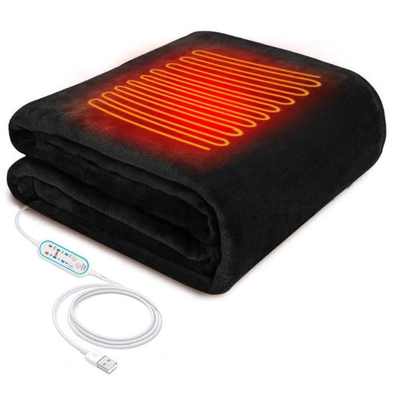 

USB Heating Blanket Electric Warming Heating Shawl Washable 3 Heat Settings with Timing Function Heated Blanket Shoulder relax