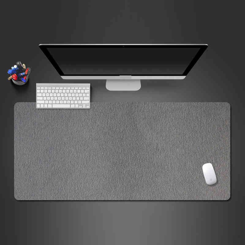 Tapis de souris de jeu de conception abstraite grise avancée de haute qualité en caoutchouc naturel Big Lock Pad Bureau Notebook Clavier Souris B
