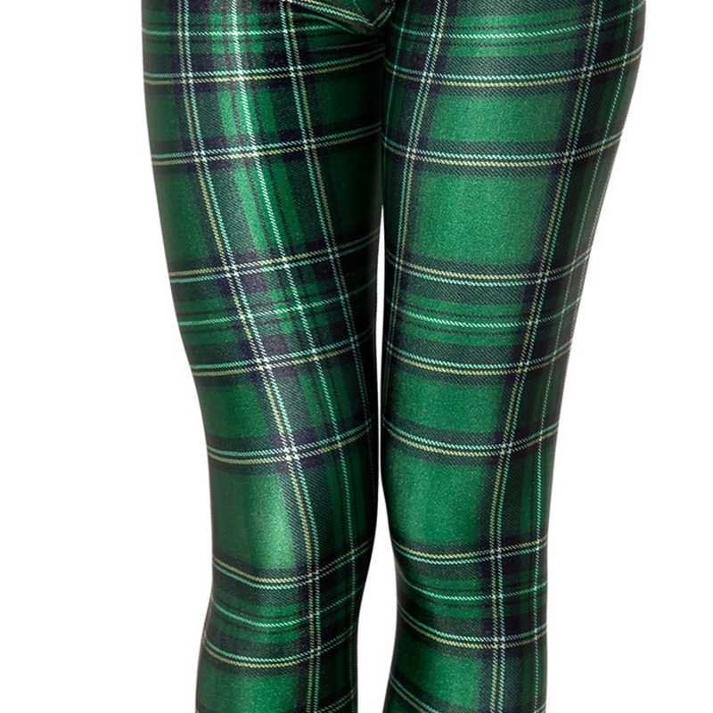 Red Plaid Women's Sexy Slim Leggings S To 4xL Plus Size Fitness Green Multi Color Full Length Pants 5 Patterns 201203Z