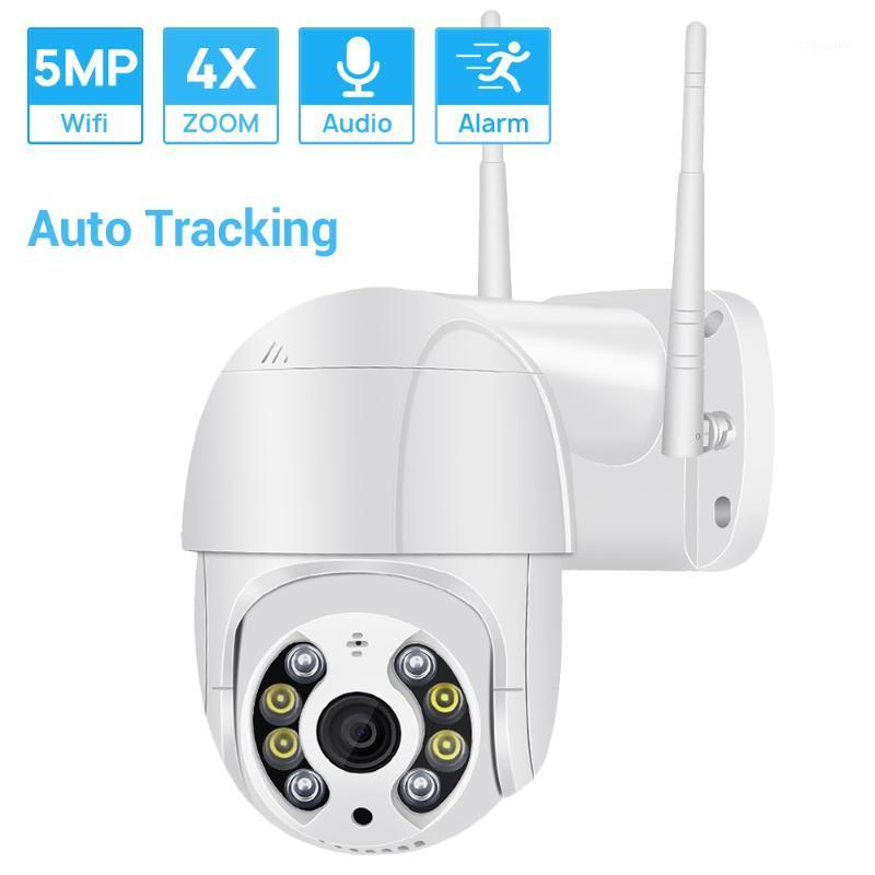

5MP Mini PTZ Wifi Camera H.265 Auto Tracking ONVIF Wireless IP Camera 4xDigital Zoom AI Human Detection Dual Light Source ICSEE1